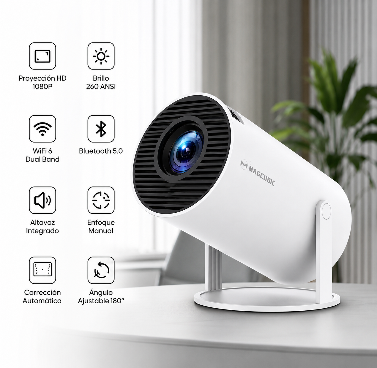 Mini Proyector Zyvena - ideal para películas series y videojuegos
